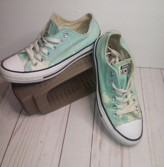 Converse low top Mint green bleached sneakers - Picture 2 of 16